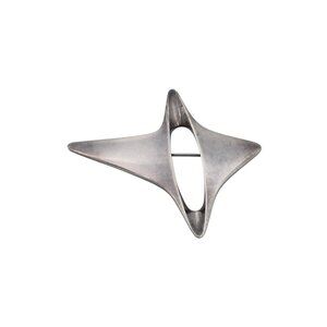 Georg Jensen Denmark Sterling Silver Pattern 339 Modern Star Pin/Brooch #22841
